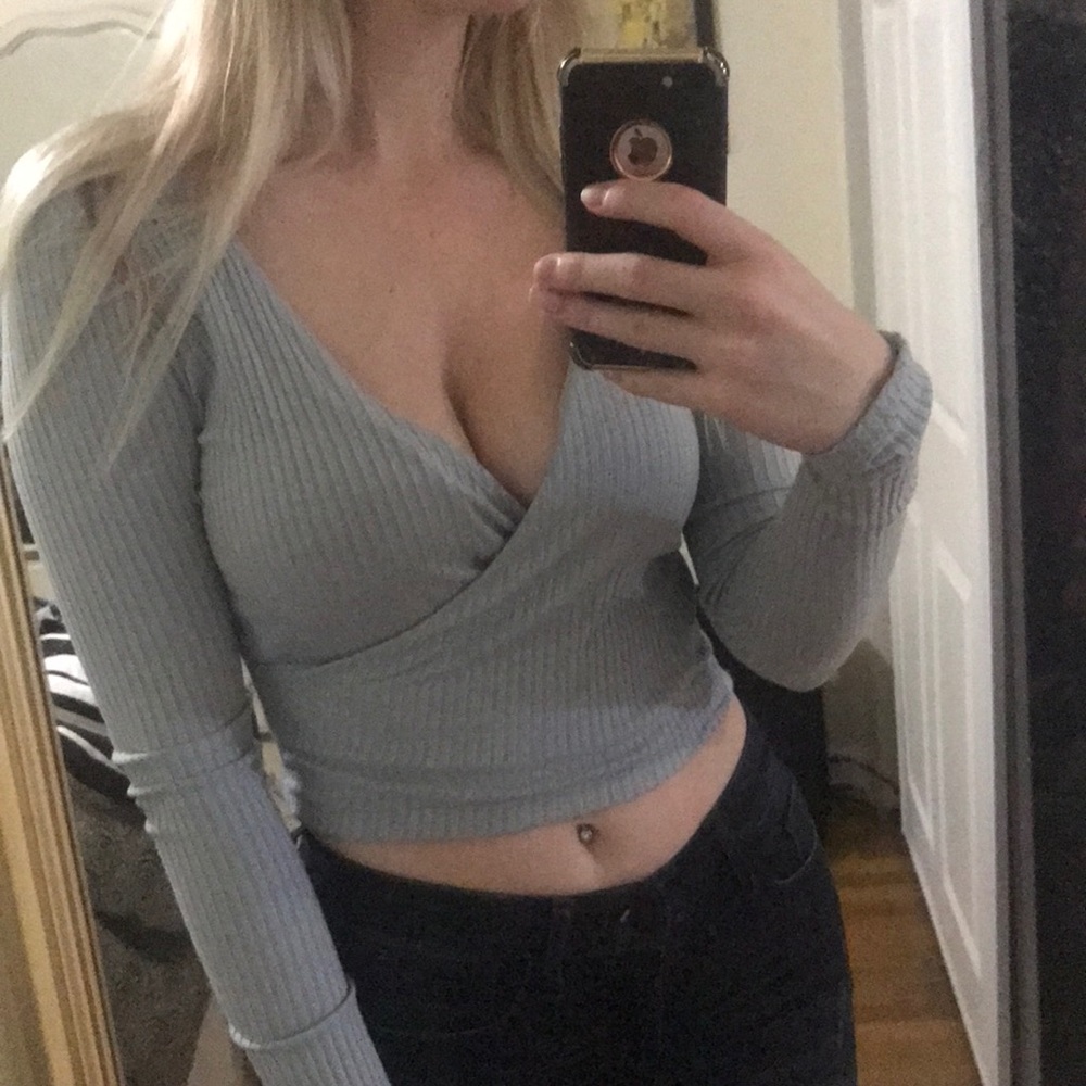 Baby Blue Crop Top